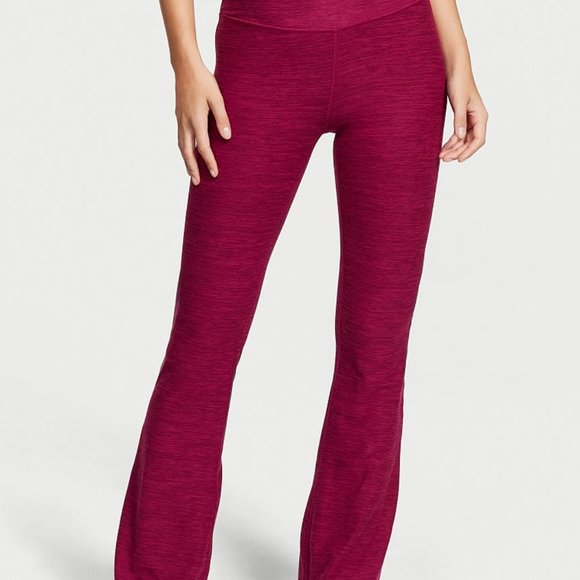 VICTORIA'S SECRET Essential Flare Leggings Claret Red Heather - Picture 3 of 6